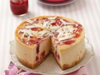 Himbeer-Käsekuchen mit Knusperboden Rezept