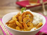Indisches Garnelen-Curry mit Reis Rezept