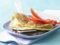 Käse-Omelett auf Vollkornbrot Rezept