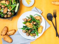 Kartoffel-Spargel-Pfanne mit Estragon Rezept