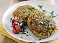 Kichererbsen-Bratlinge mit Tomaten-Sugo Rezept