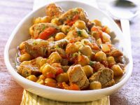 Kichererbsen-Schweinefleisch-Pfanne Rezept