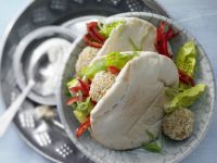 Kichererbsenbällchen im Pita-Brot Rezept