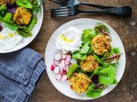 Kichererbsenküchlein mit Goji-Beeren Rezept