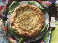 Kohlrabiquiche mit Mandeln und Parmesan Kohlrabiquiche mit Mandeln und Parmesan