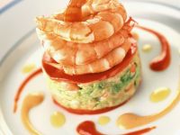 Krabbencocktail mit Salat und Paprika Krabbencocktail mit Salat und Paprika