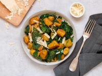 Kürbis-Gnocchi mit Spinat Rezept