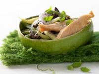 Lachs auf buntem Bohnensalat Rezept