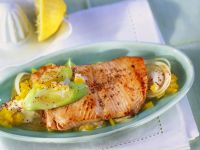 Lachs mit Lauchgemüse Rezept