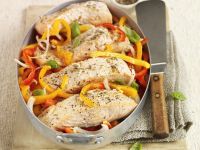 Lachs mit Paprikagemüse Rezept