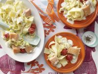 Lachs in Rahmgemüse Rezept