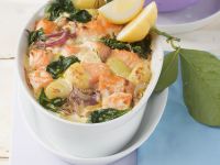 Lachs-Spinat-Gratin Rezept