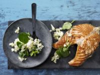 Lachskotelett auf Kohlrabi-Salat Rezept
