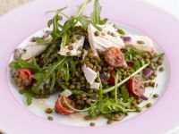 Linsen-Hähnchen-Salat mit Rucola Rezept