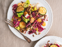 Linsensalat mit Ofengemüse und Yakult-Dressing Rezept