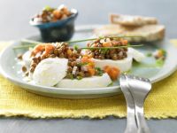 Linsensalat auf Mozzarella Rezept
