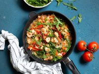 Mediterrane Garnelenpfanne Rezept