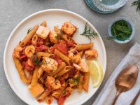 Lachs-Tomaten-Pasta