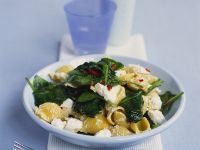 Nudeln mit Feta und Spinat Rezept