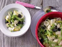 Nudelsalat mit grünem Gemüse Rezept