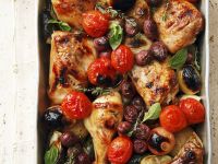 Ofen-Hähnchen mit Gemüse Rezept