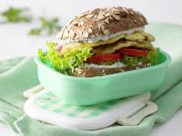 Omelett-Burger mit Zucchini Rezept