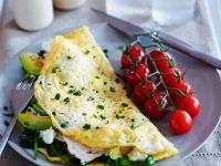 Omelett mit Spinat-Avocadofüllung Rezept