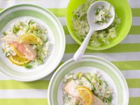 Orangenlachs mit Lauch-Risotto Rezept