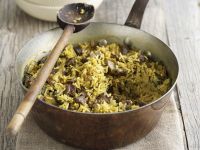 Orientalische Reispfanne (Pilaf) mit Lammfleisch Rezept