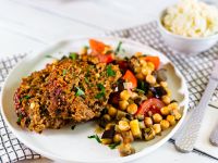 Orientalischer Hackbraten mit Kichererbsen und Aubergine Rezept