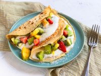 Pfannkuchen mit exotischen Früchten Rezept