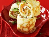 Pfannkuchen mit Frischkäse-Lachs-Füllung Rezept