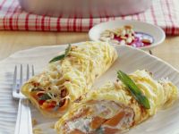 Pfannkuchen mit Räucherlachs-Füllung Pfannkuchen mit Räucherlachs-Füllung