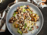 Pilz-Risotto mit Rosenkohl Rezept