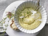 Polenta mit gebackenem Knoblauch Rezept