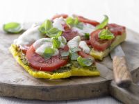 Polenta-Pizza mit Tomaten Rezept