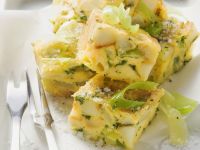 Porree-Käse-Omelett auf italienische Art Rezept