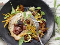 Putenschnitzel mit Lachsschinken Rezept