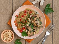 Quinoa-Pfanne mit Champignon-Geschnetzeltem Rezept