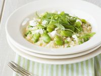 Risotto mit dicken Bohnen und Erbsen Rezept