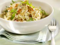Risotto mit Hähnchen, Pesto und Rucola Risotto mit Hähnchen, Pesto und Rucola