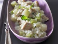 Risotto mit Kohlrabi und Hähnchen Rezept