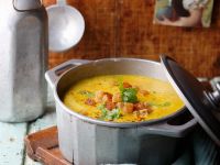 Rote Linsensuppe mit Kokosmilch Rezept