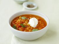 Rote Linsensuppe mit Koriander Rezept