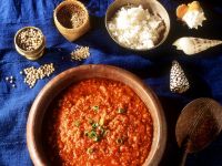 Scharfe Tomatensuppe mit Garnelen Rezept