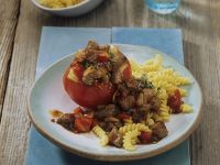 Scharfes Lammgulasch mit Tomaten und Nudeln Rezept