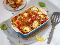 Schollen-Zucchini-Röllchen mit Frischkäsefüllung Rezept