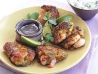 Shrimps-Süßkartoffel-Bratlinge mit Gurkenjoghurt Rezept