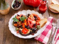 Sizilianische Caponata mit Leccino Oliven Rezept