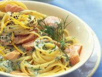 Spaghetti mit Lachs-Dill-Soße Rezept